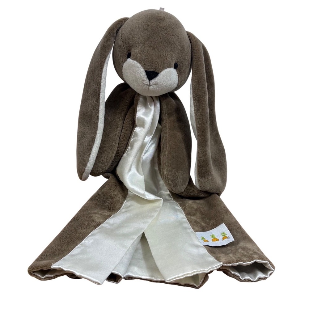 Bunnies By The Bay Bunny Nibble Buddy Blanket‎ Brown Lovey Security Plush 104456